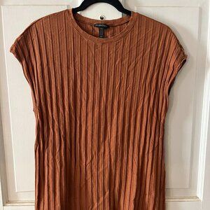 Eileen Fisher Wide Rib Sleeveless Tank, Burnt Orange - Size M